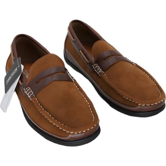 Aston Marc Penny Loafers Tan Slip-On Shoes Smart Casual Men's US 10M - Picture 1 of 6
